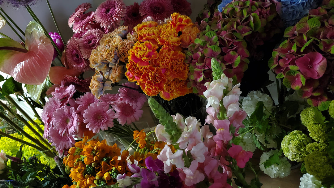 Frische Blumen vom Markt