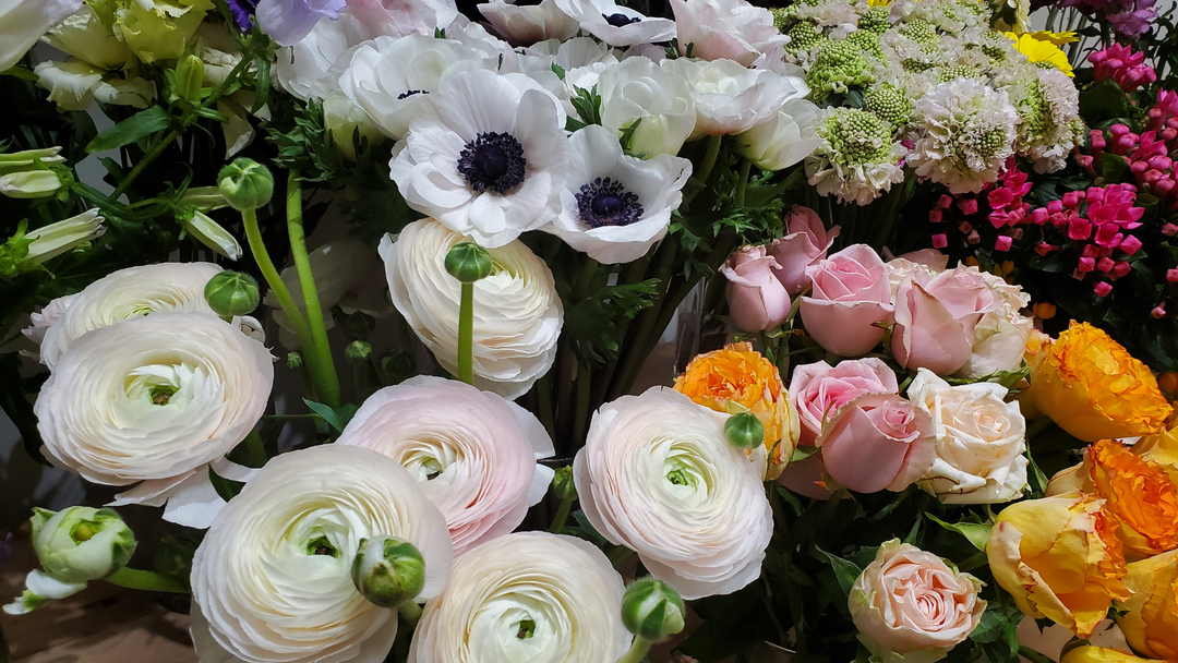 Frische Blumen vom Markt