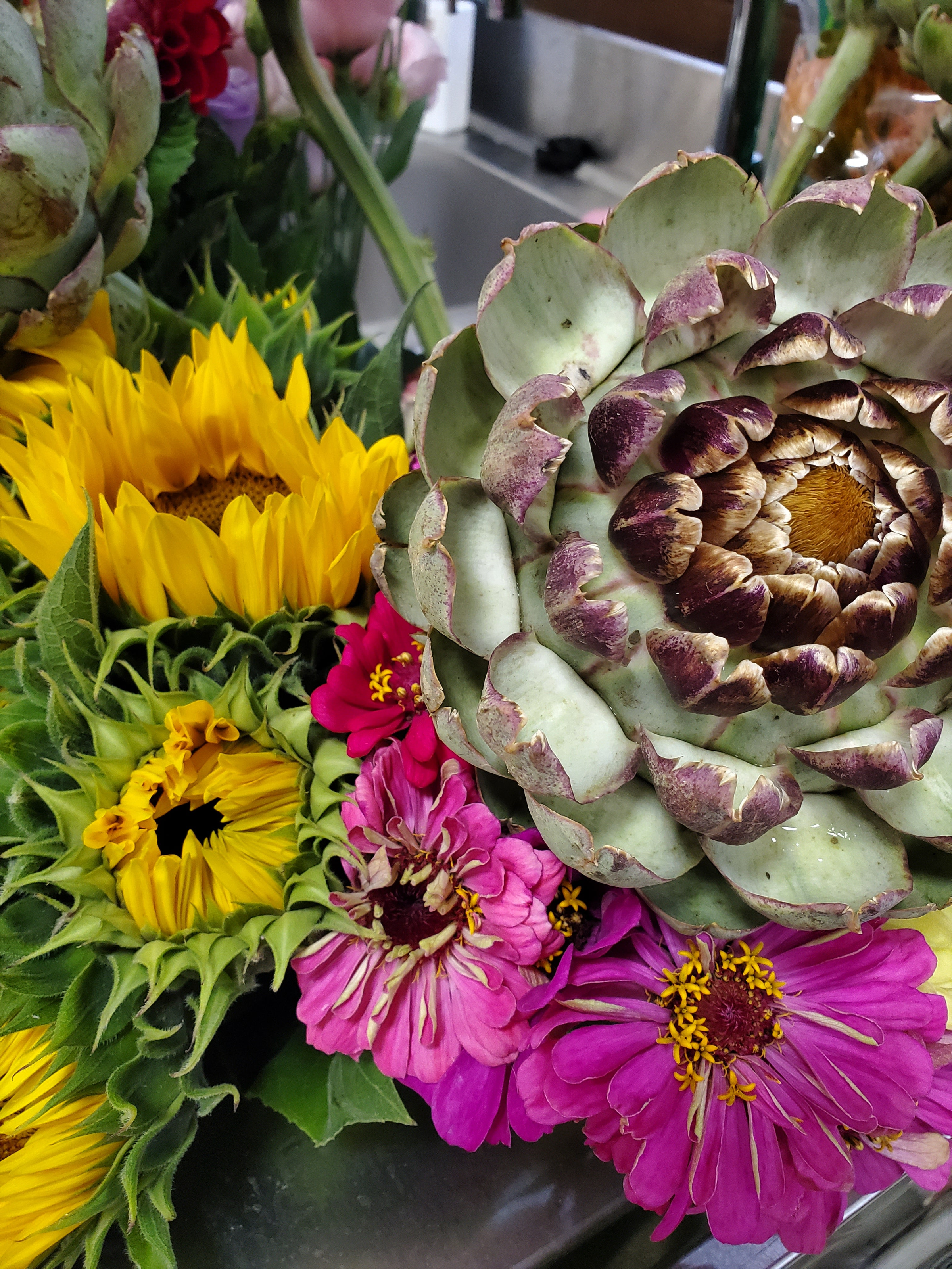 Frische Blumen vom Markt